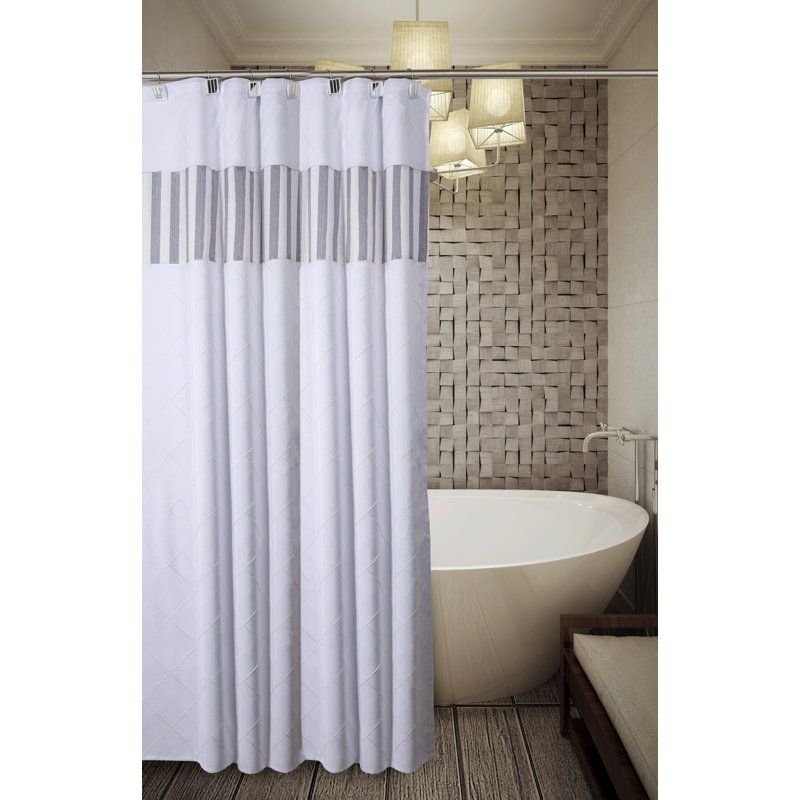Orren Ellis Quilted Mirror Decorative Single Shower Curtain & Reviews